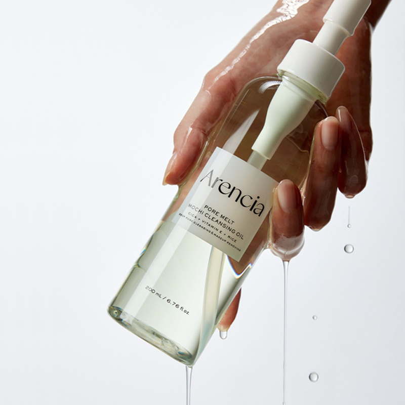 Pore Melt Mochi Makeup-Removing Cleansing Oil, Rice Amino Acids HD, Vitamin E, Cica, & Ceramide